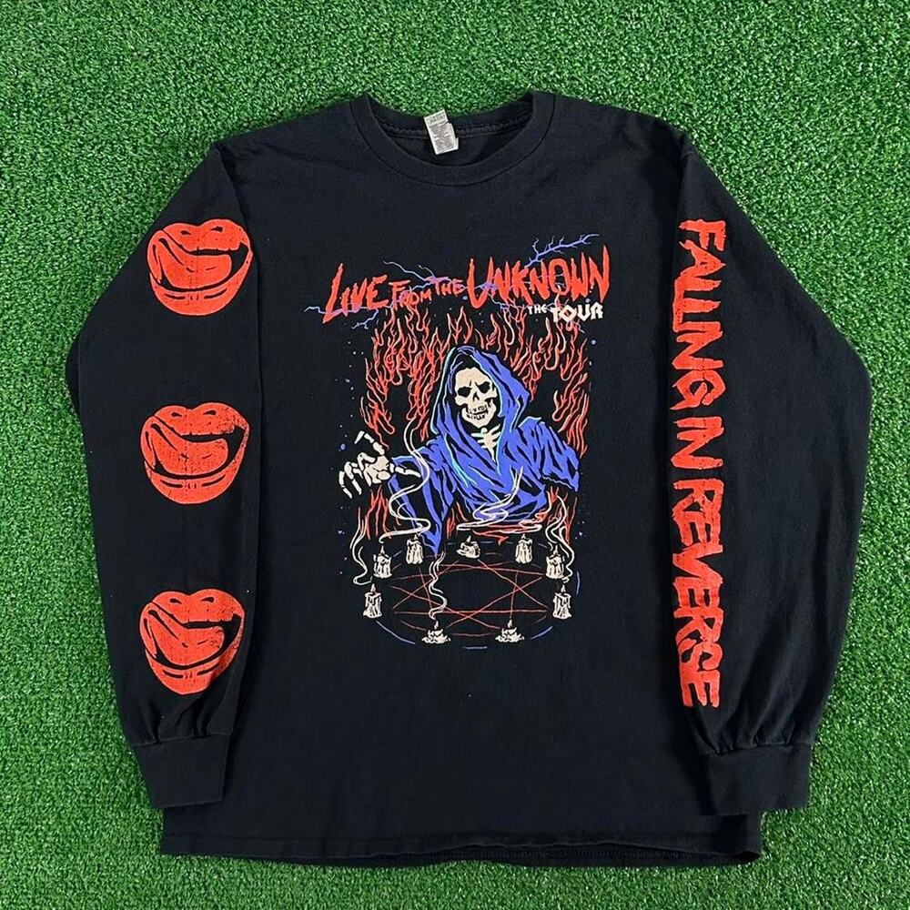 Falling In Reverse Band Tee Tour Long Sleeve Graphic Tshirt